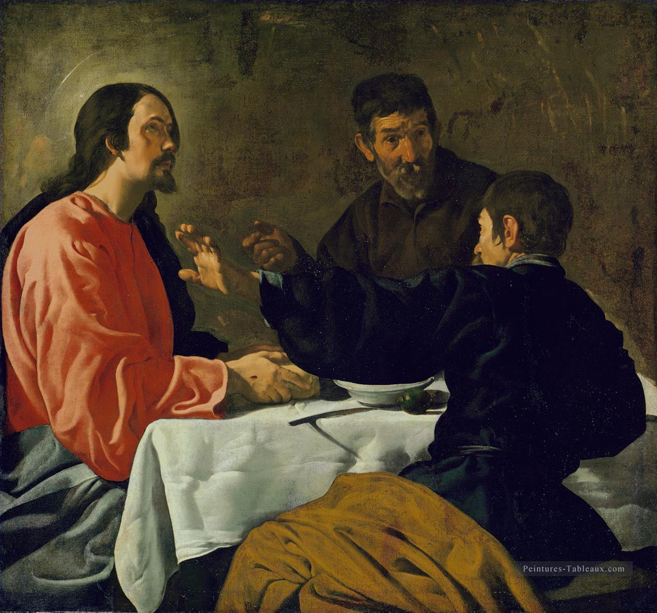 Souper à Emmaüs Diego Velázquez Peintures à l'huile